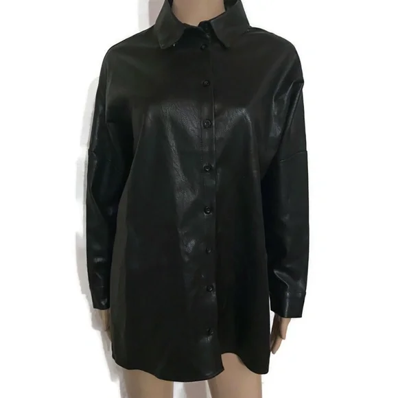 Missguided | Tops | Missguided Faux Leather Button Down Oversize Shirt Dress Sz 6 | Poshmark Missguided | Tops | Missguided Faux Leather Button Down Oversize Shirt Dress Sz 6 | Poshmark